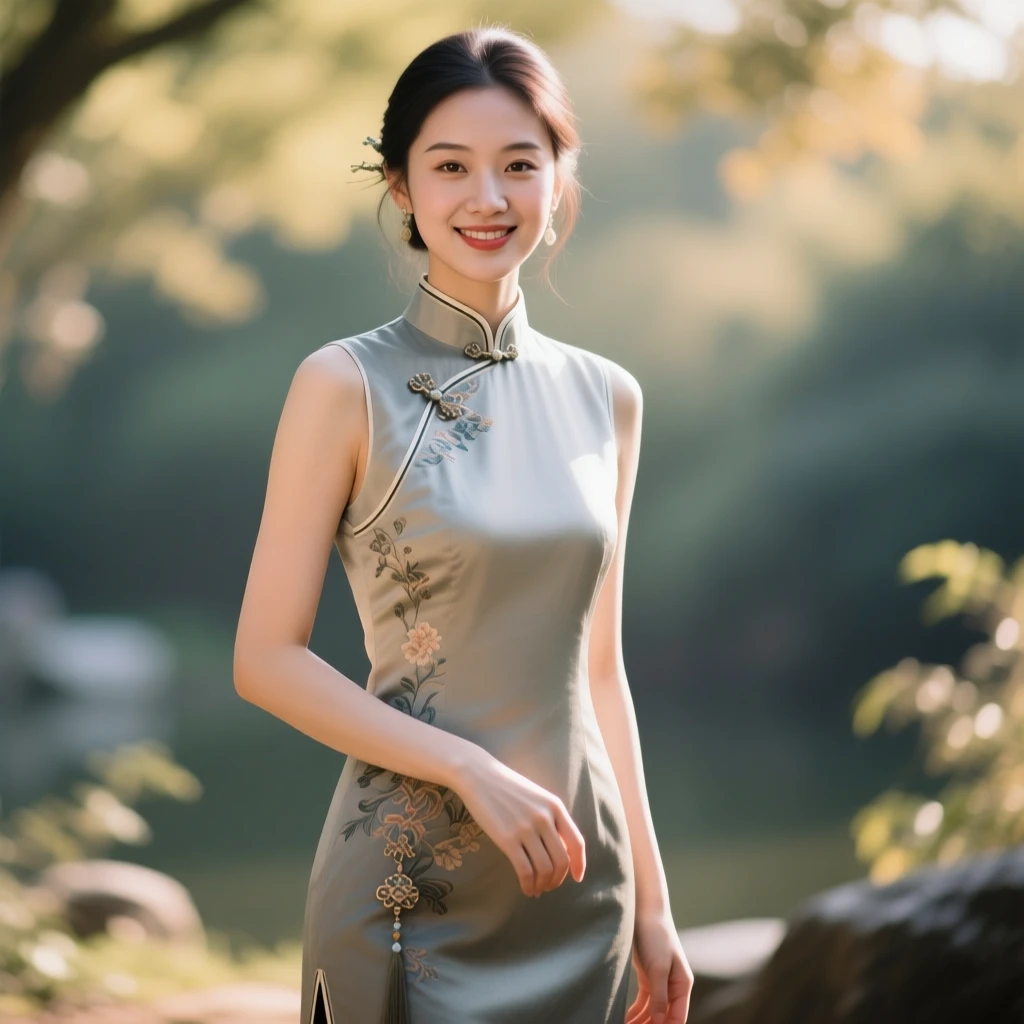 A beautiful Chinese girl, award winning picture, best quality, full body shot