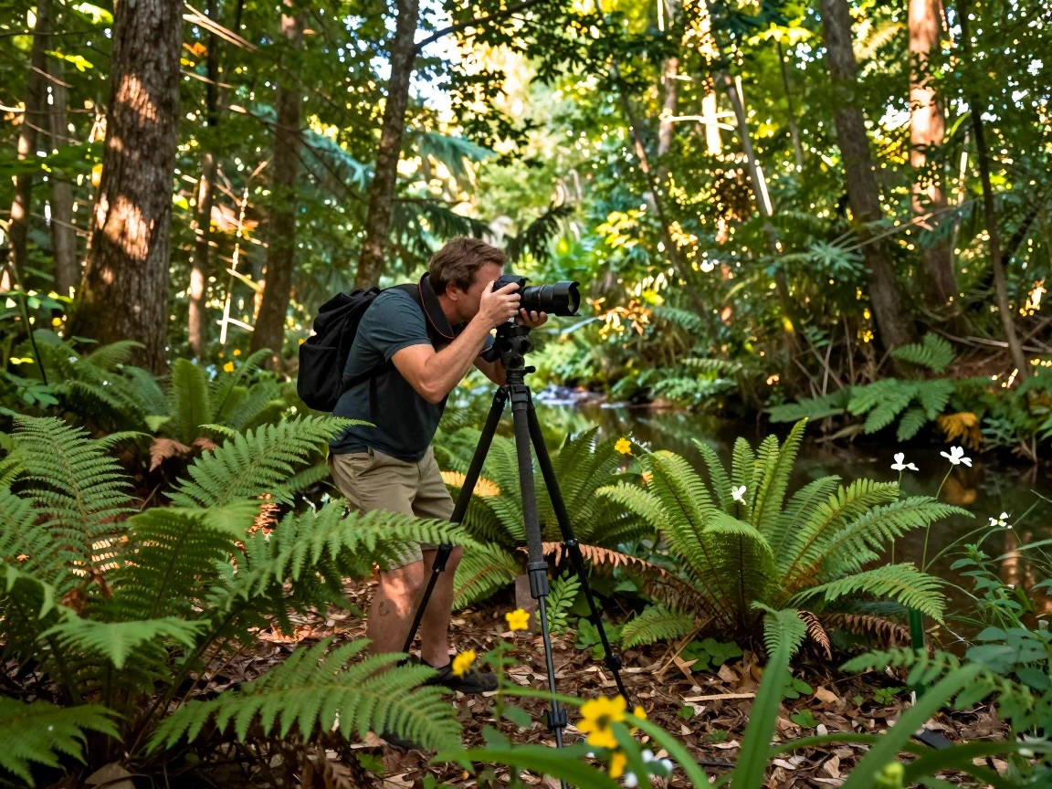 A photographing scene in nature
