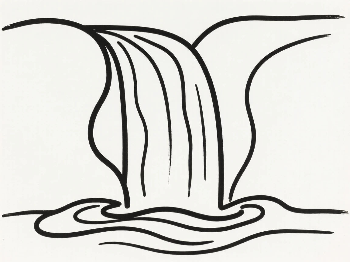 A waterfall