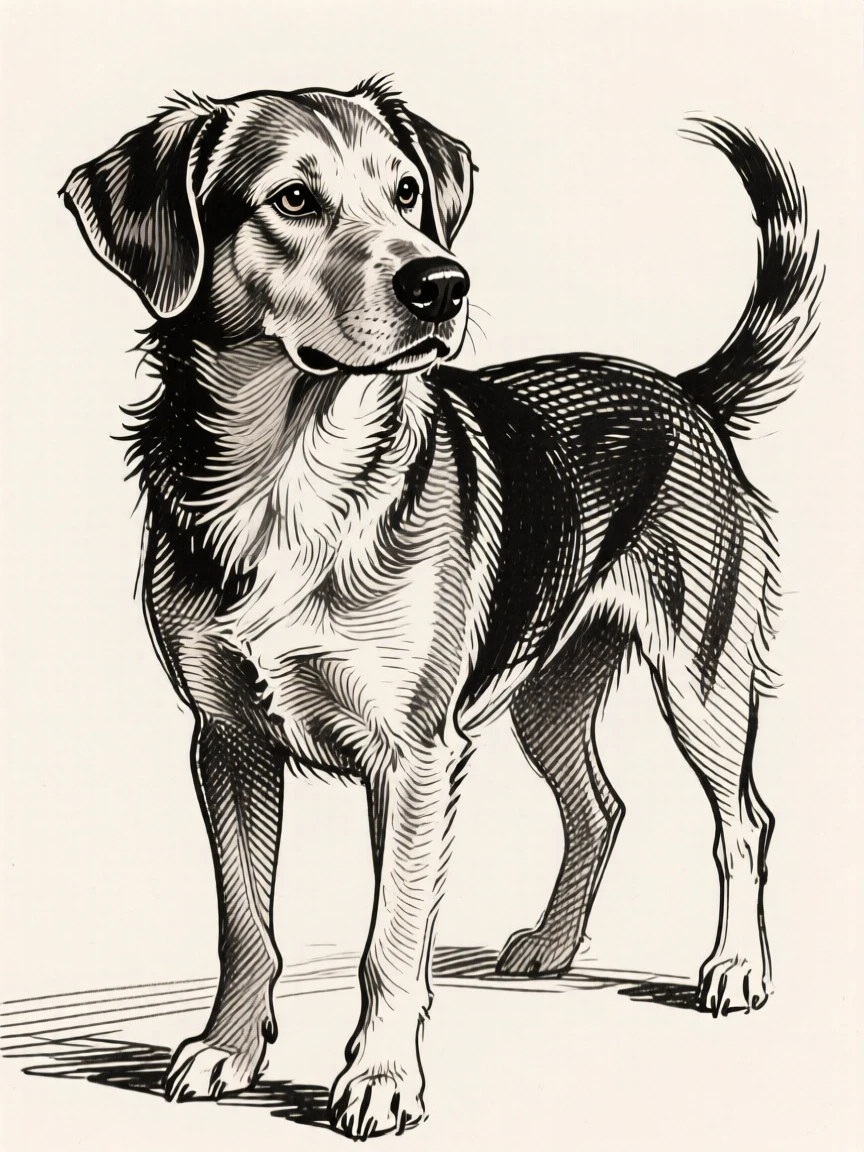 A dog.