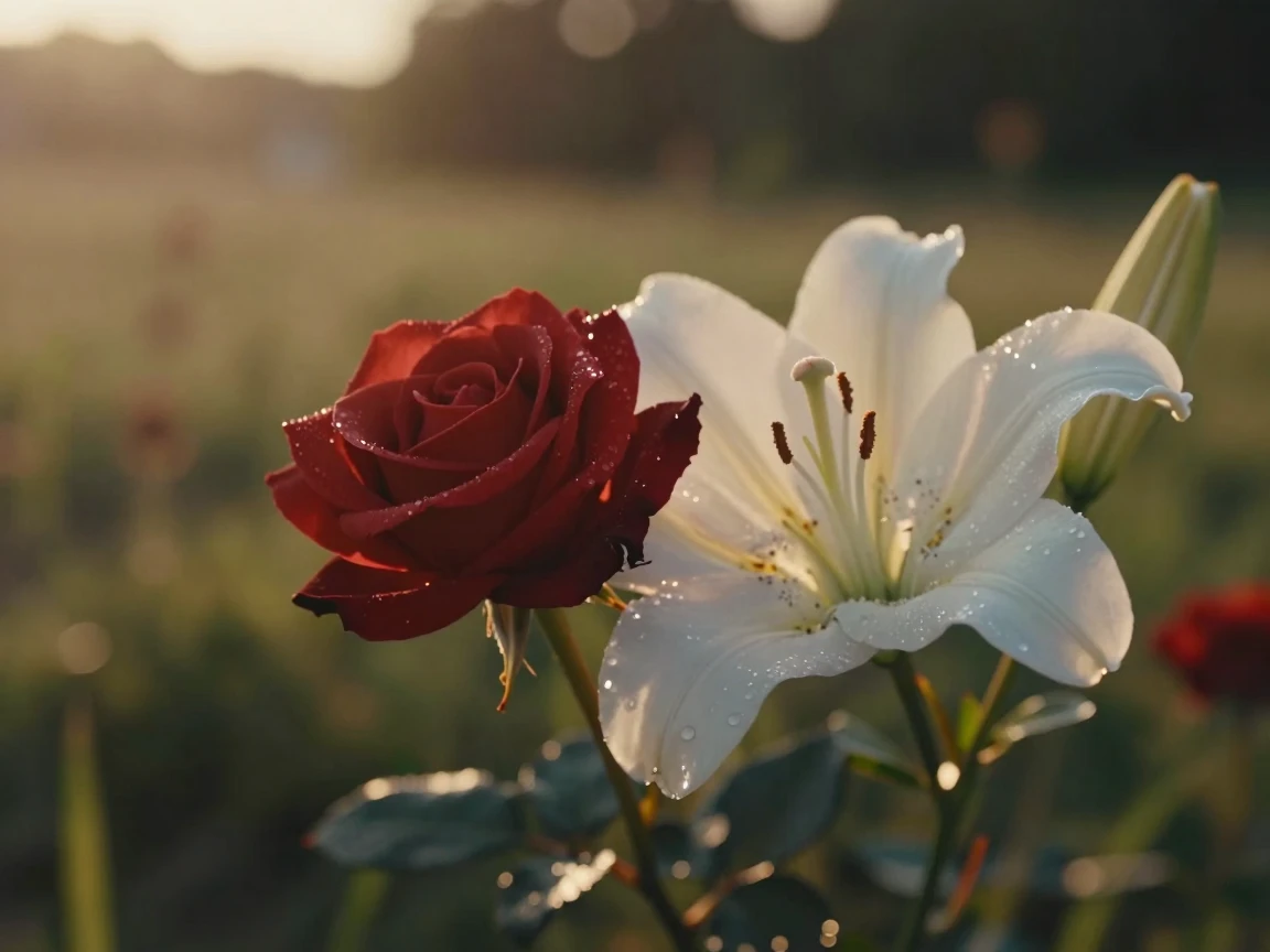 Two flowers in love
