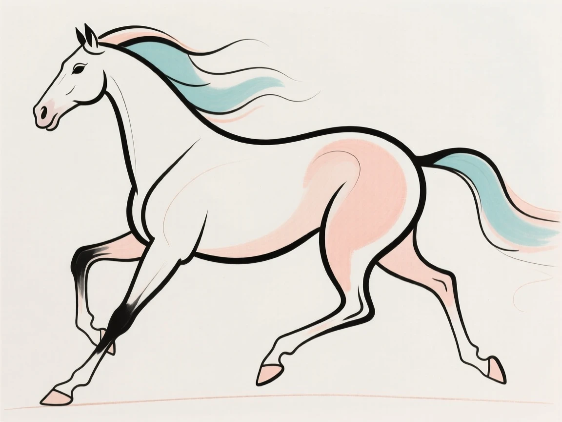 Running horse