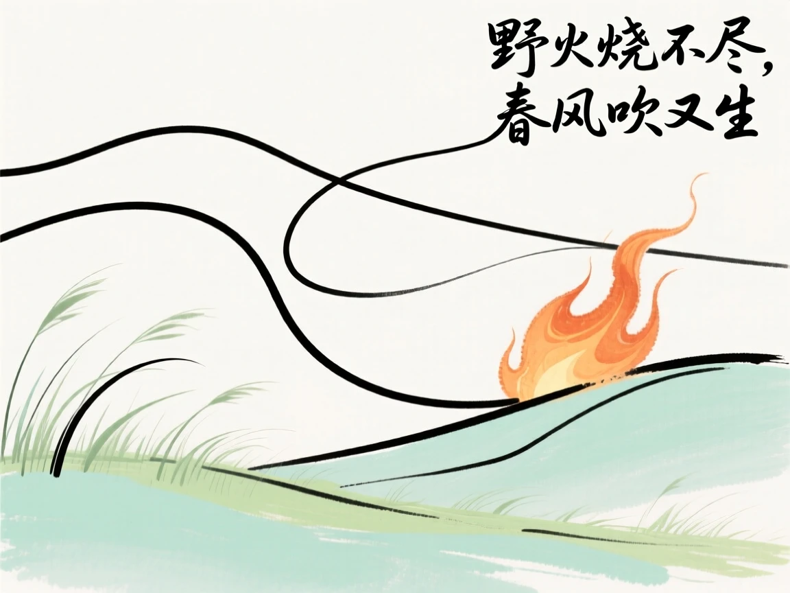 野火烧不尽，春风吹又生