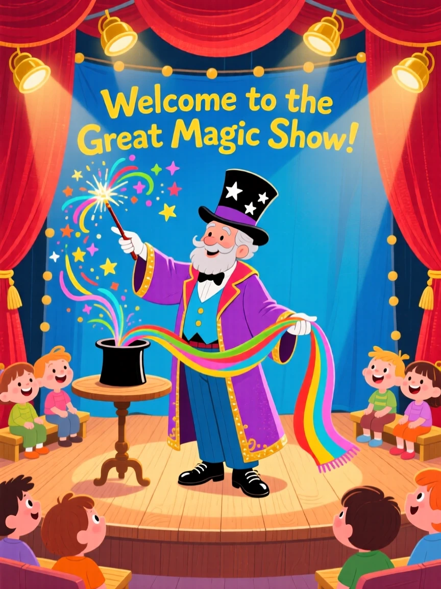 a magician is performing magic on the stage