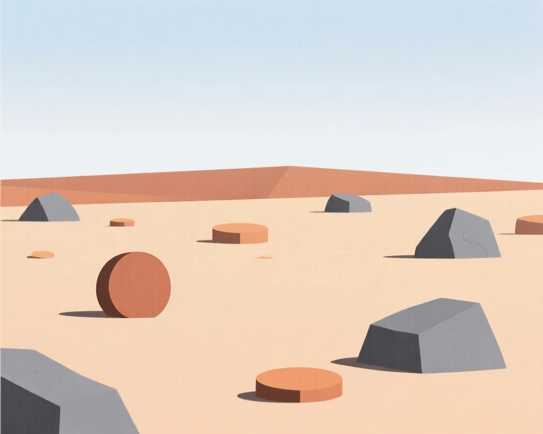 A high desert plateau with scattered boulders