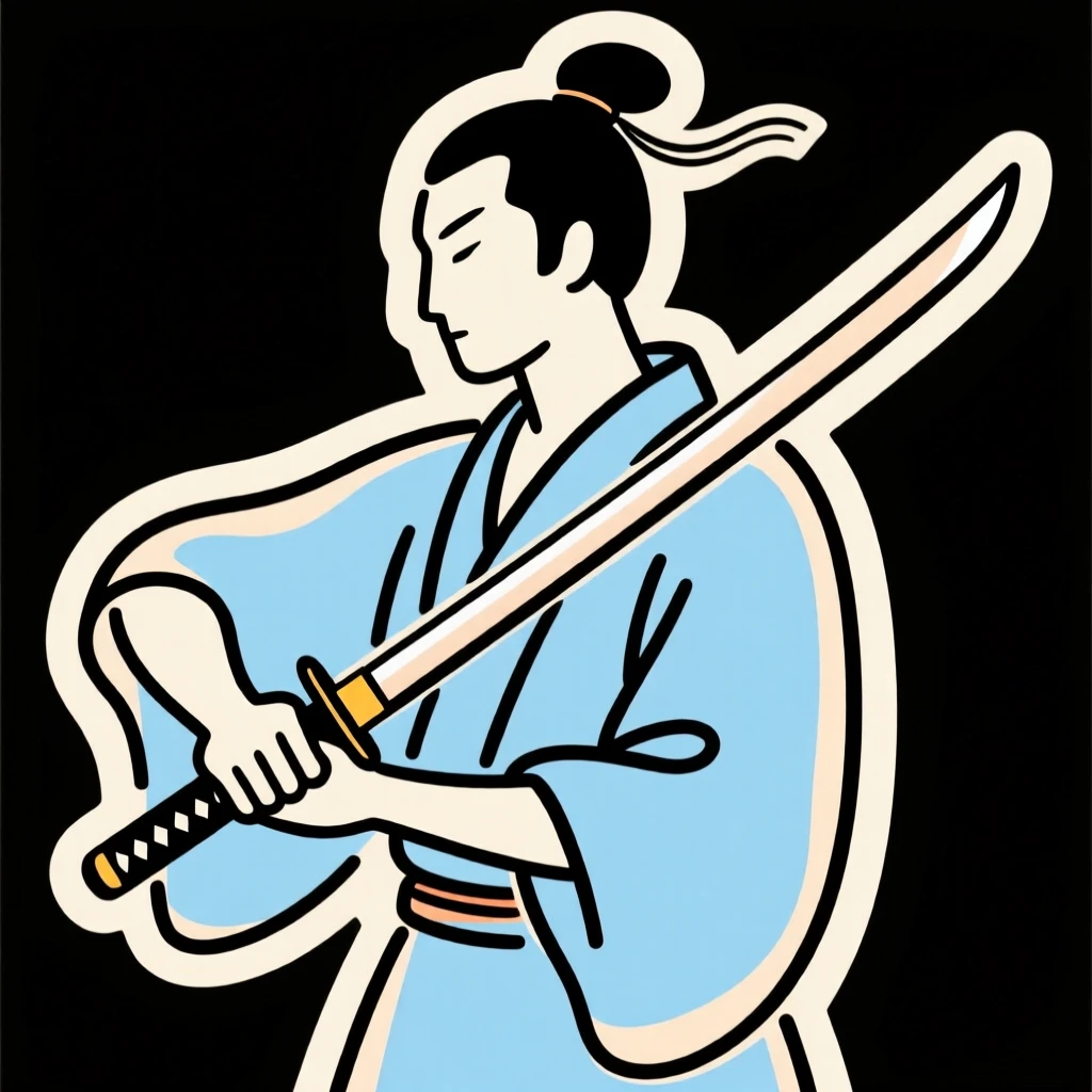 A samurai holding a katana