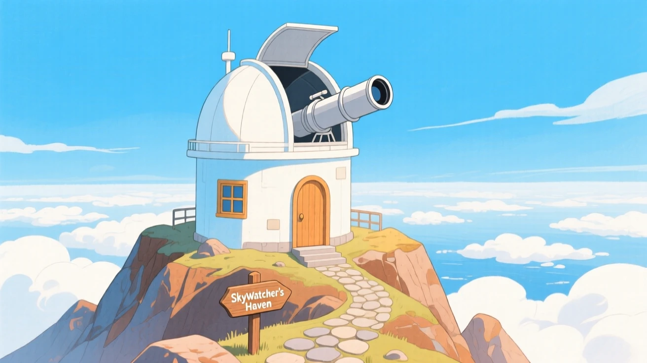 An awe-inspiring look at a mountaintop observatory overlooking the clouds.