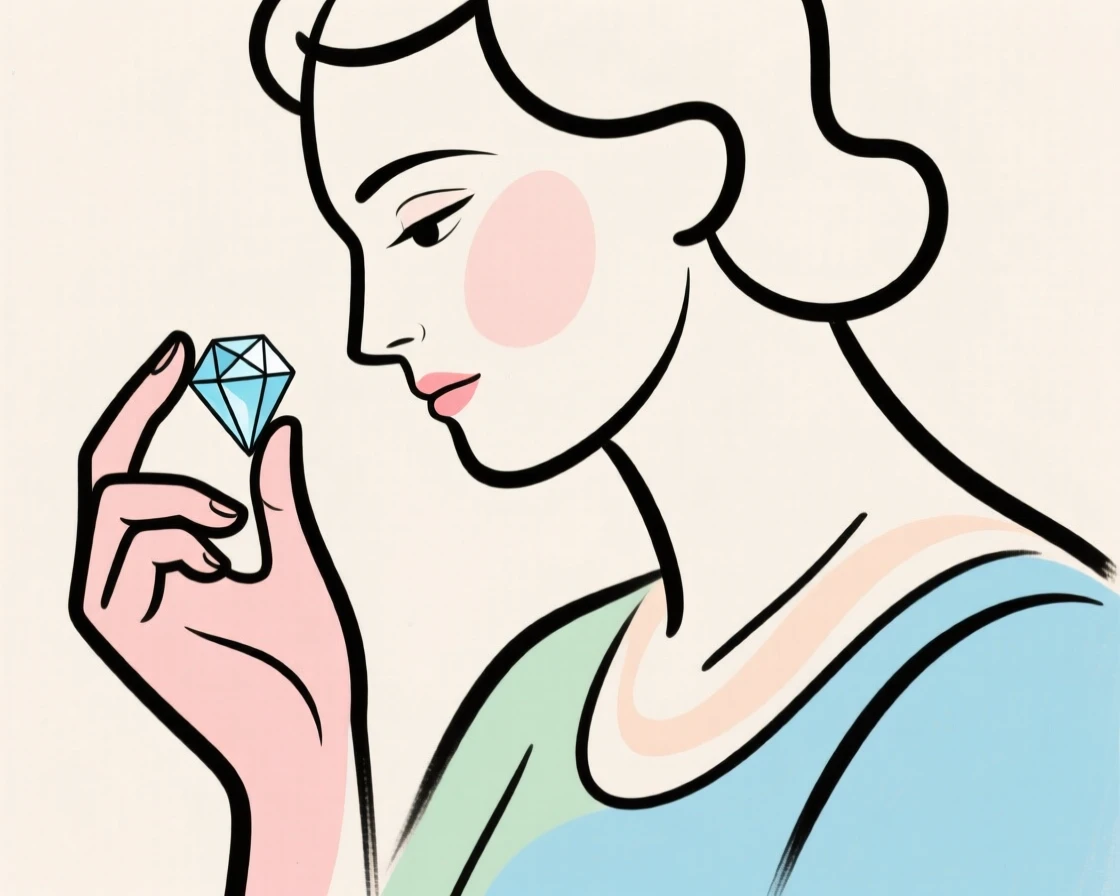 A jeweler examining a gemstone