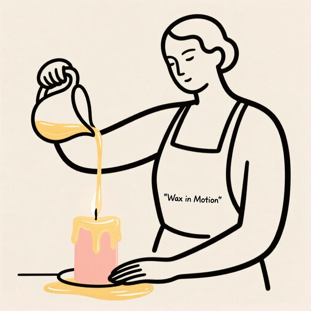 A candle maker pouring wax