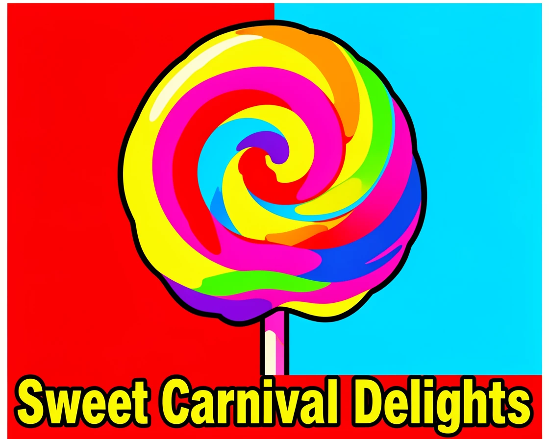 Cotton candy swirl at a carnival
