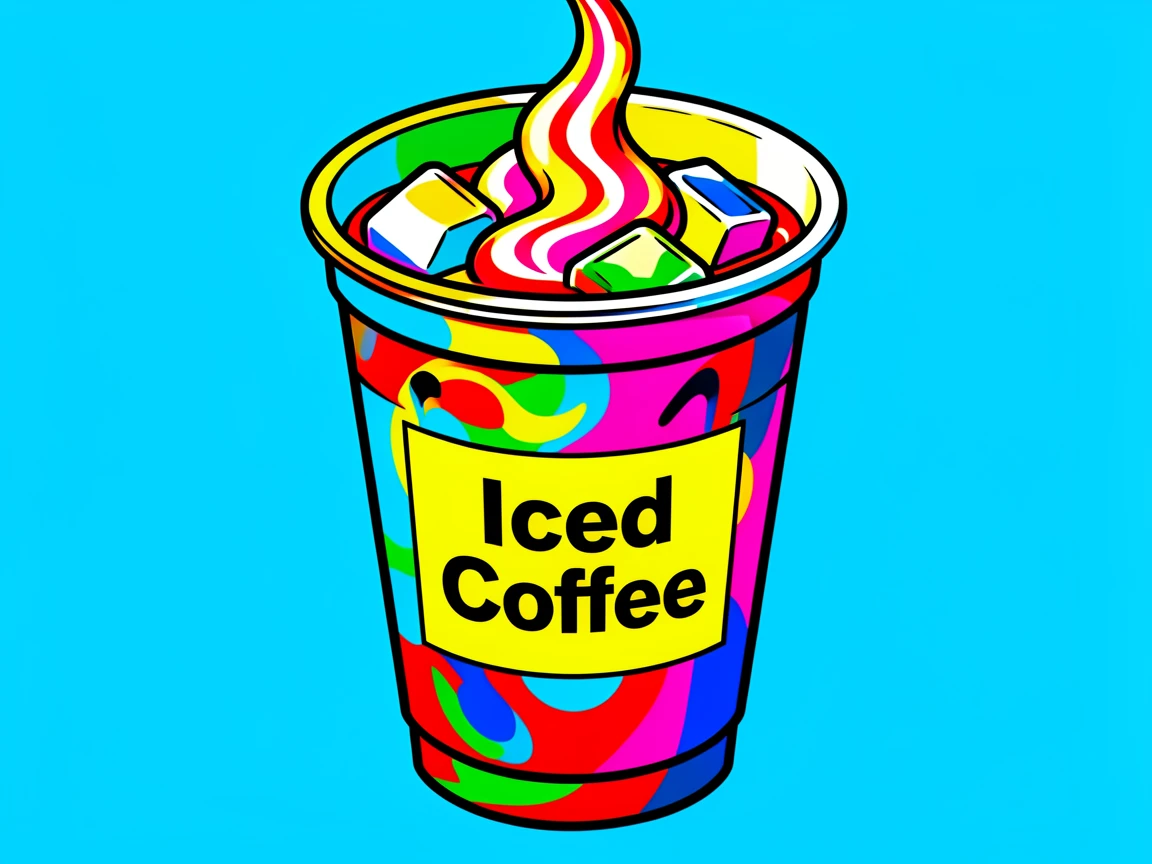 Iced coffee with a condensed milk swirl