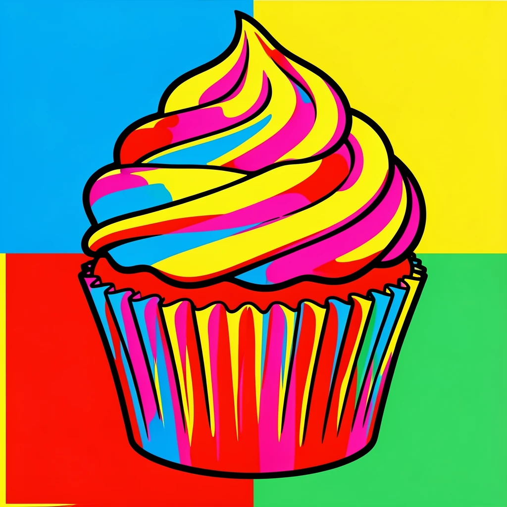 Cupcake with swirled buttercream frosting