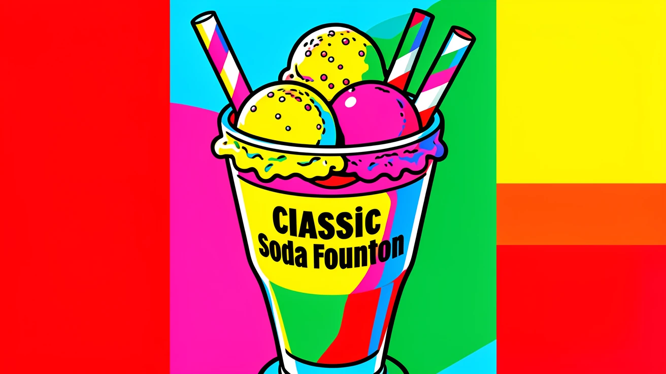 Vintage soda fountain float