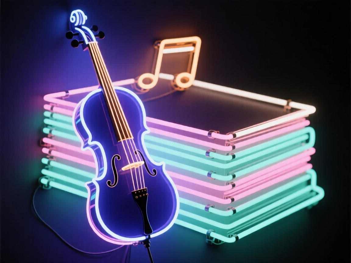 A cello leaning against a stack of sheet music.