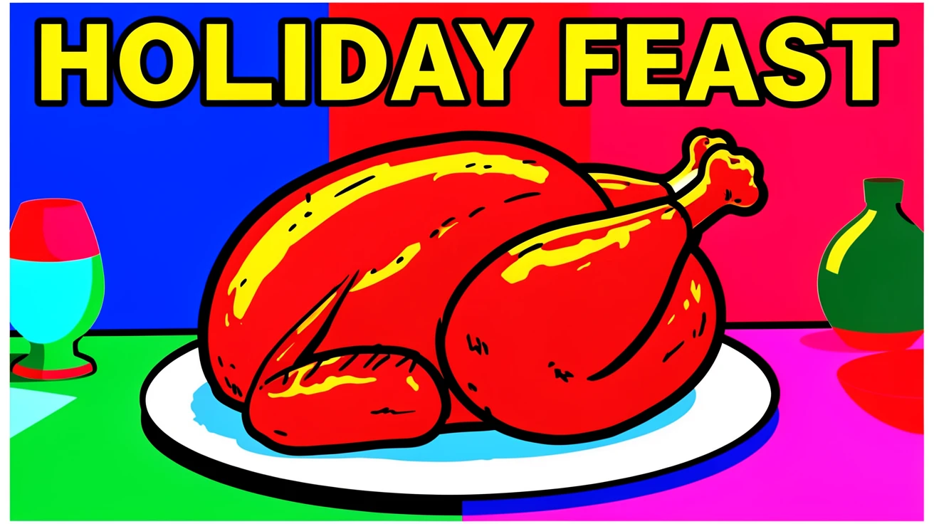 Whole roasted turkey on a holiday table