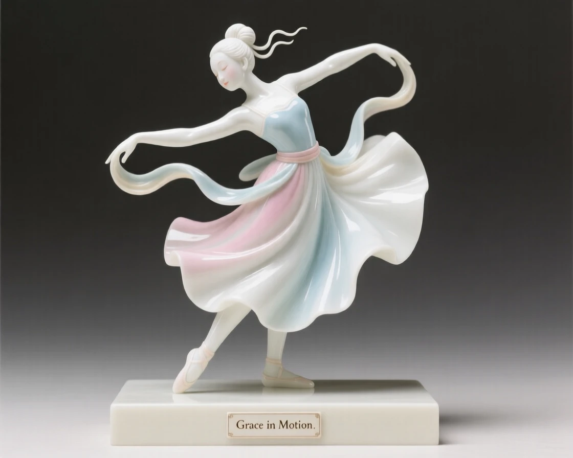 A graceful court dancer caught in the middle of a swirling spin, muscles and lines full of controlled energy.