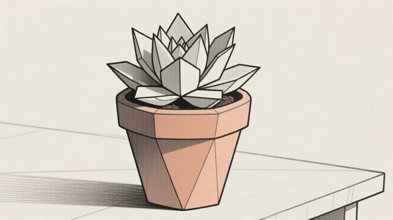 A succulent arrangement in a terracotta pot