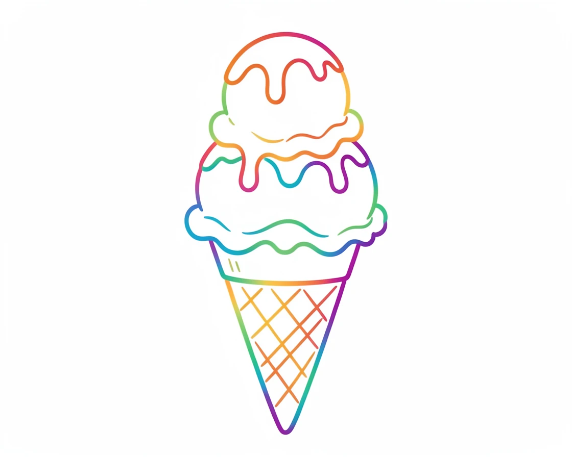 A giant ice cream sundae with three scoops, hot fudge, and a waffle cone.