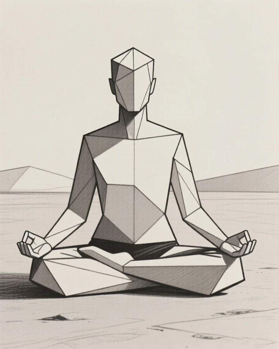 A yoga practitioner in a peaceful meditation pose