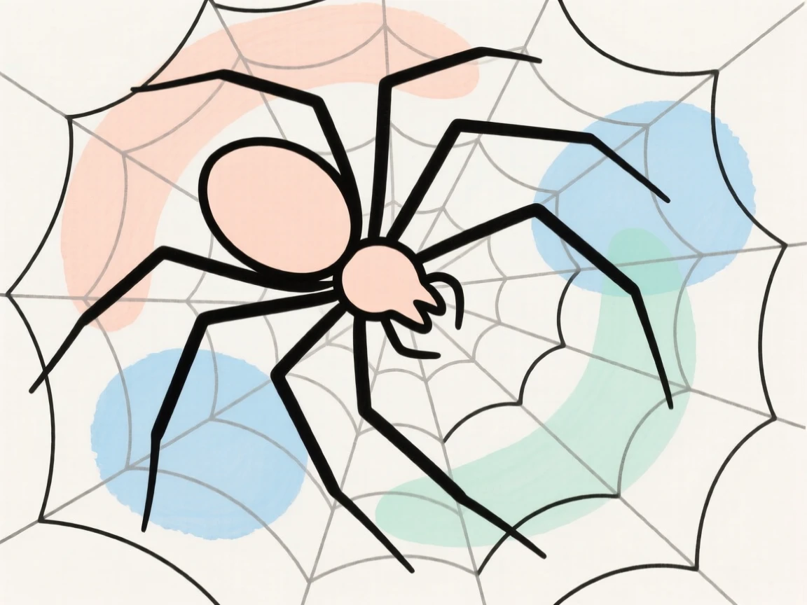 A spider spinning a web