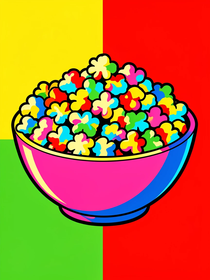 Bowl of popcorn at a movie night