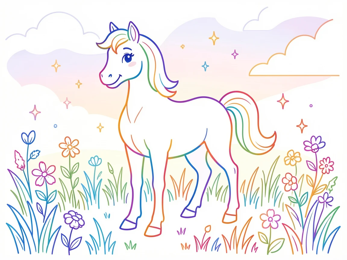 A centaur standing at the edge of an enchanted meadow at twilight.