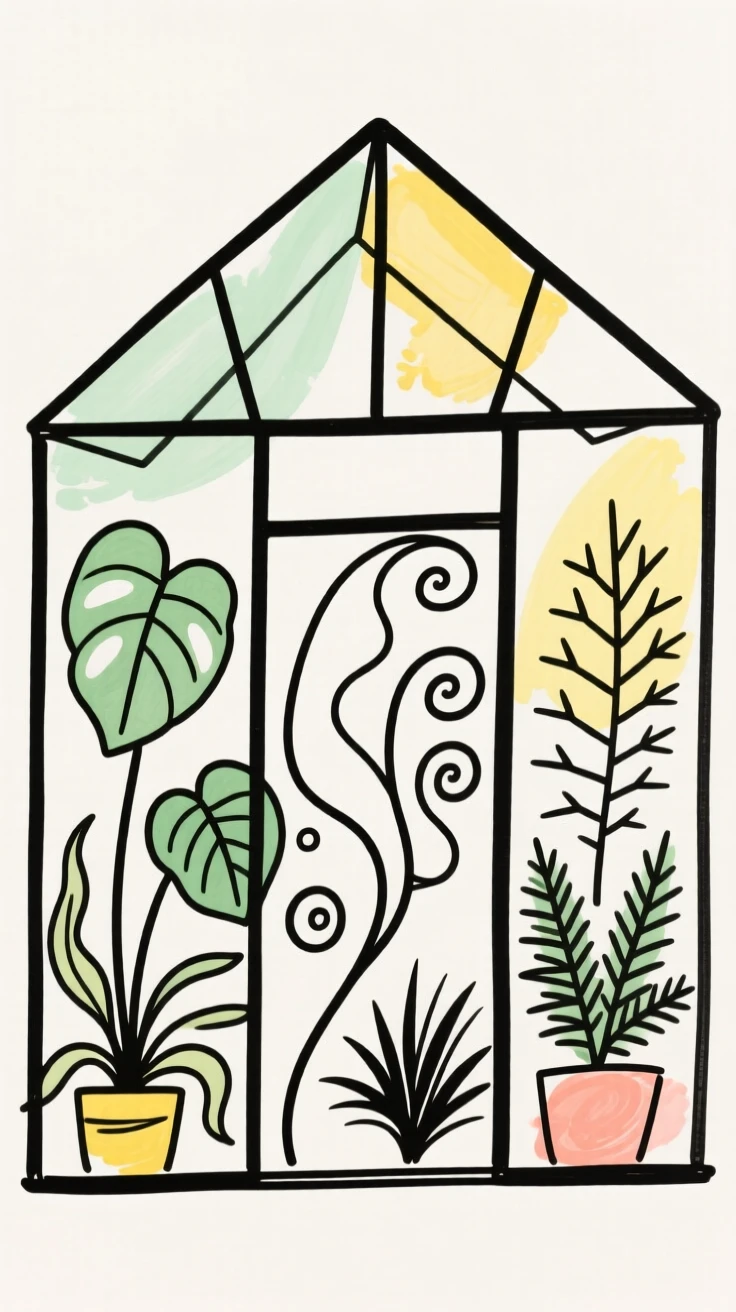 A greenhouse full of exotic plants