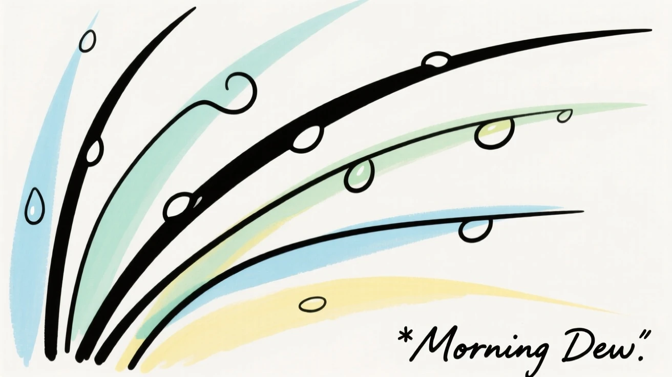 Morning dew glistening on grass