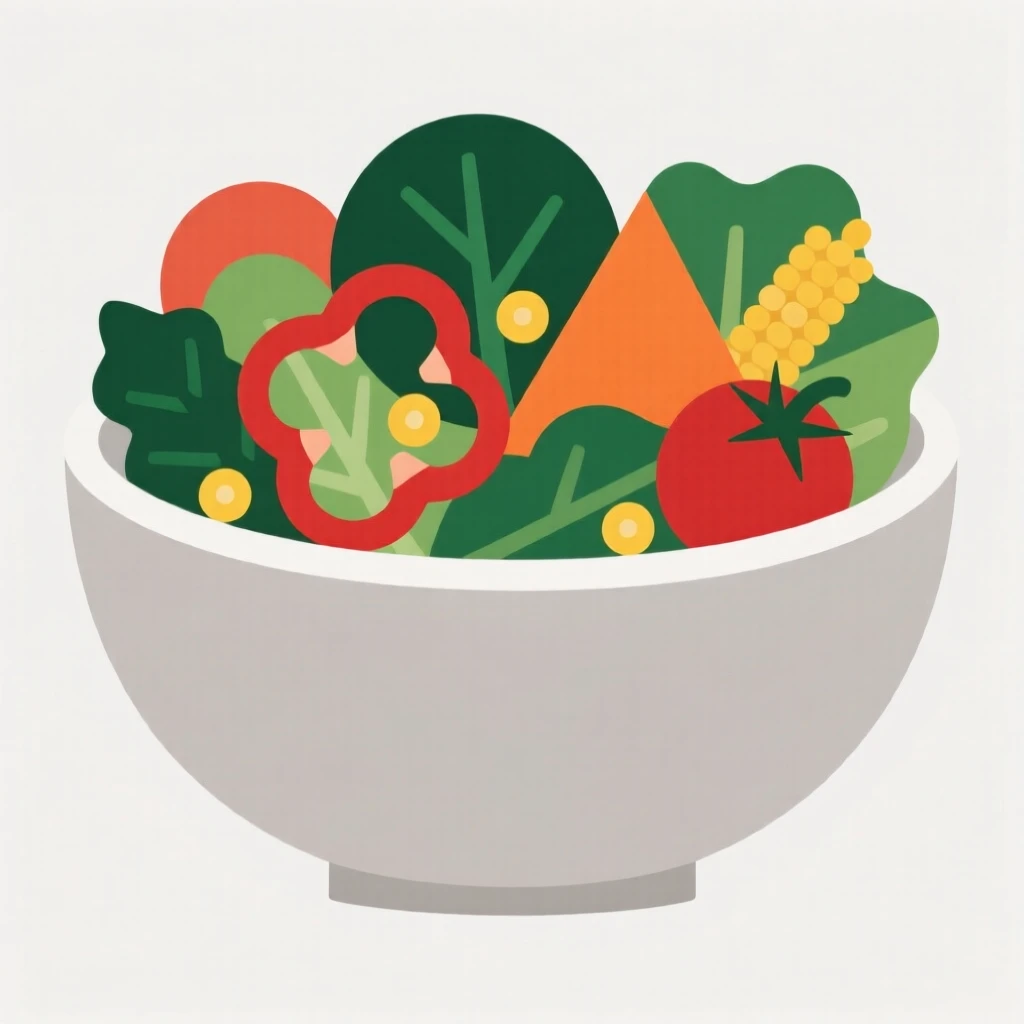 A bowl of fresh salad with colorful vegetables