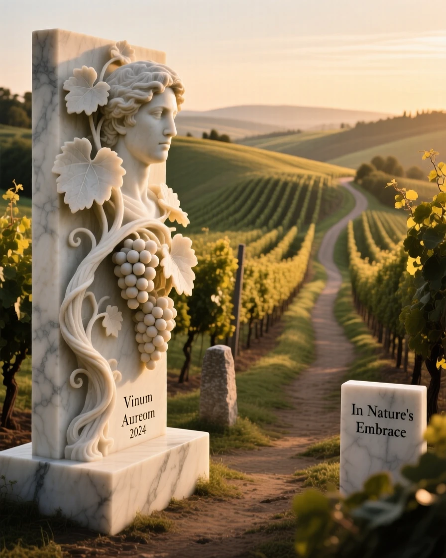 A sweeping, cinematic composition of a sweeping vineyard at golden hour, capturing the raw beauty of the natural world