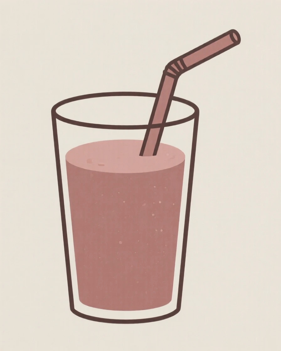 A glass of smoothie with a reusable straw