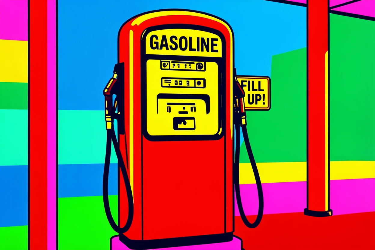 Vintage gas pump at an old filling station