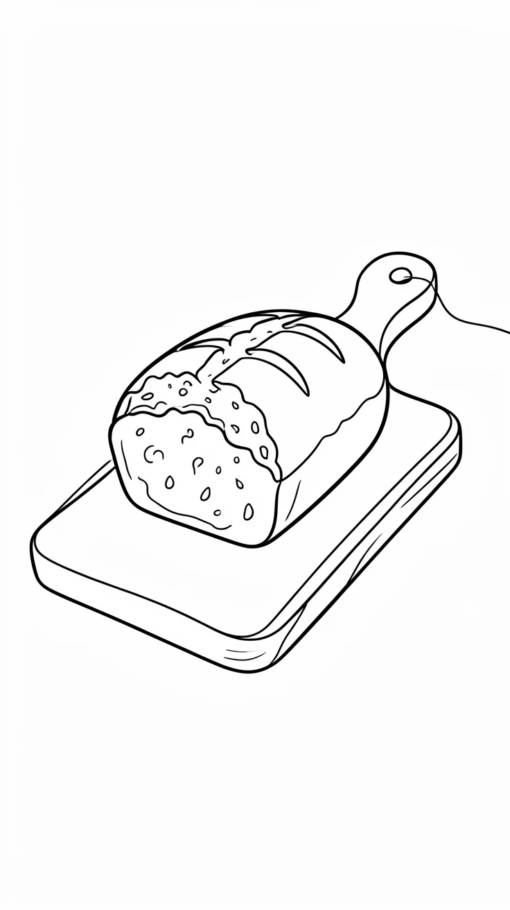 A rustic loaf of sourdough bread sliced open on a cutting board