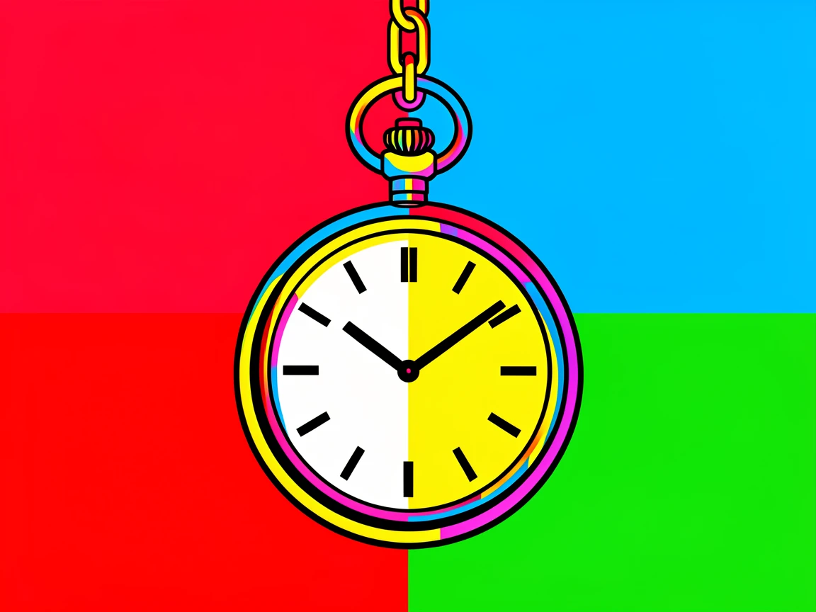 Classic pocket watch hanging from a chain