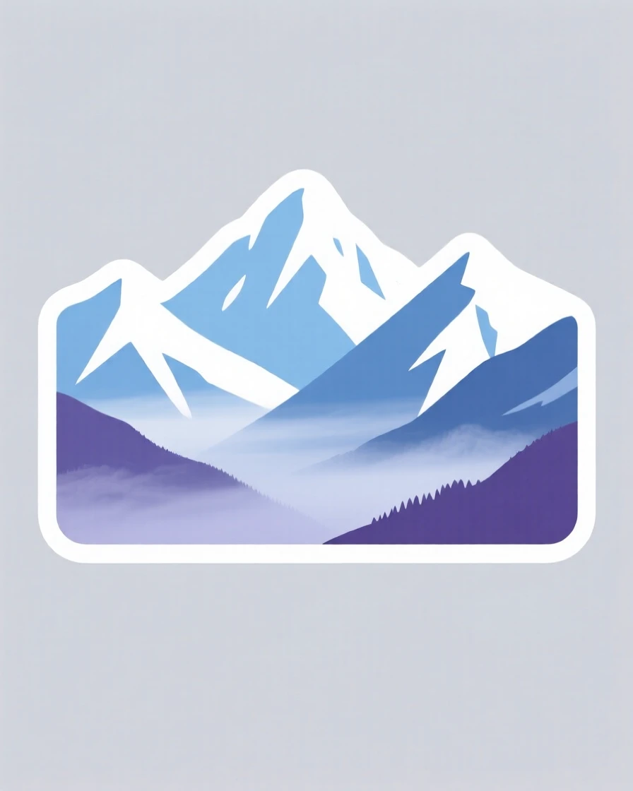 A serene snow-capped mountain range, with morning mist rolling through, where the air feels crisp and fresh.
