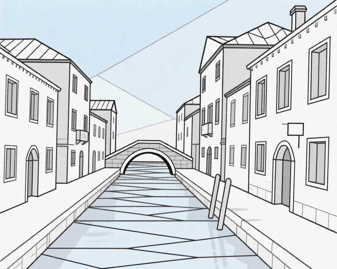 A Venetian canal lined with historic buildings