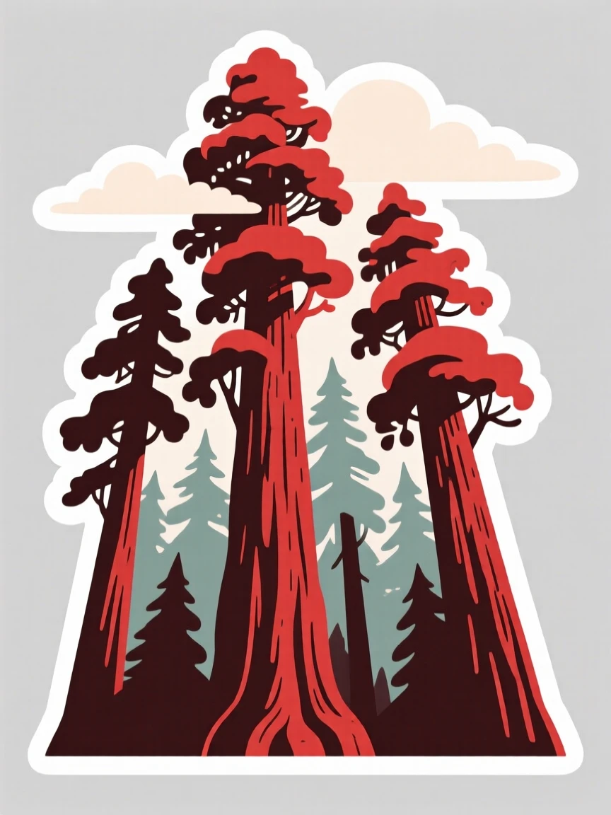 A dreamlike towering redwood forest, with soft clouds drifting overhead, untouched and wonderfully quiet.