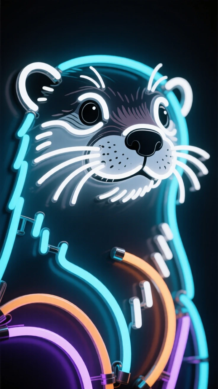 A close-up portrait of a otter with a curious, alert expression.