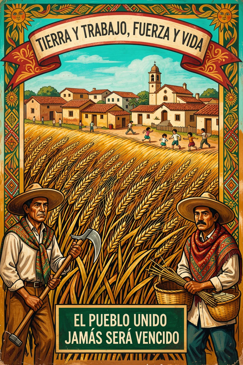 Rows of golden wheat swaying gently in the breeze