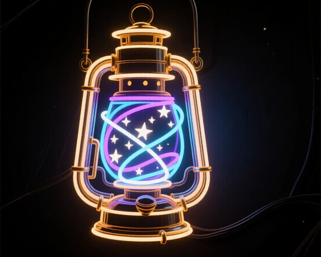 A lantern filled with swirling captured starlight.