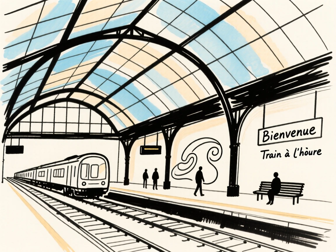 A train station with a glass ceiling