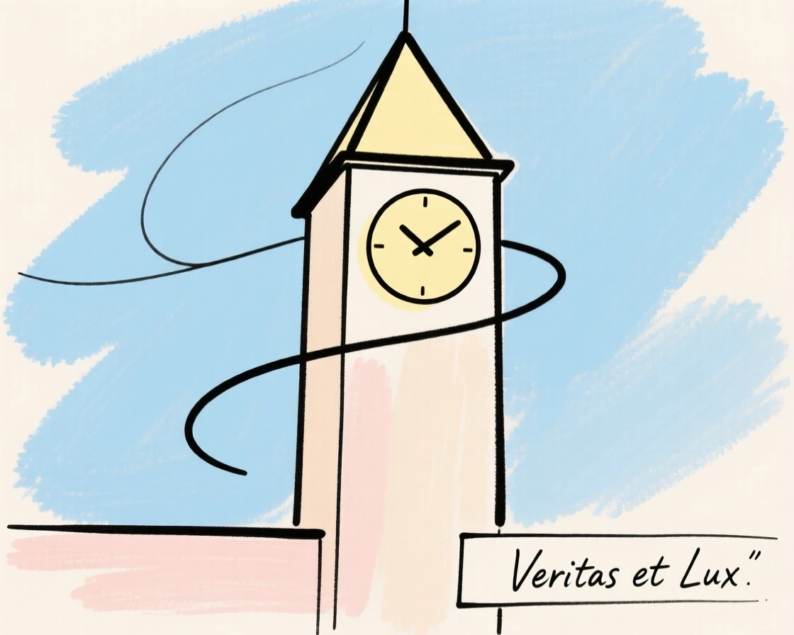 A university clock tower