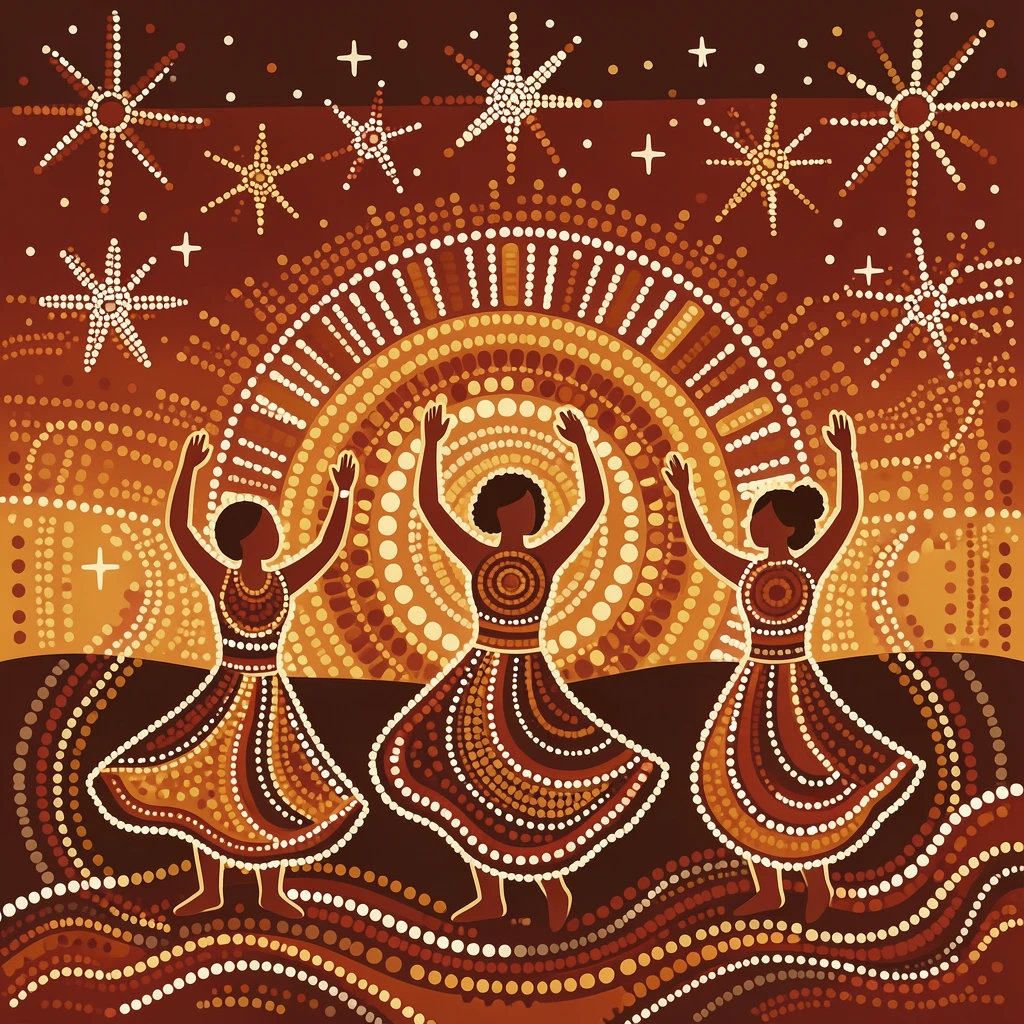 A traditional dance performed under the stars at sunrise