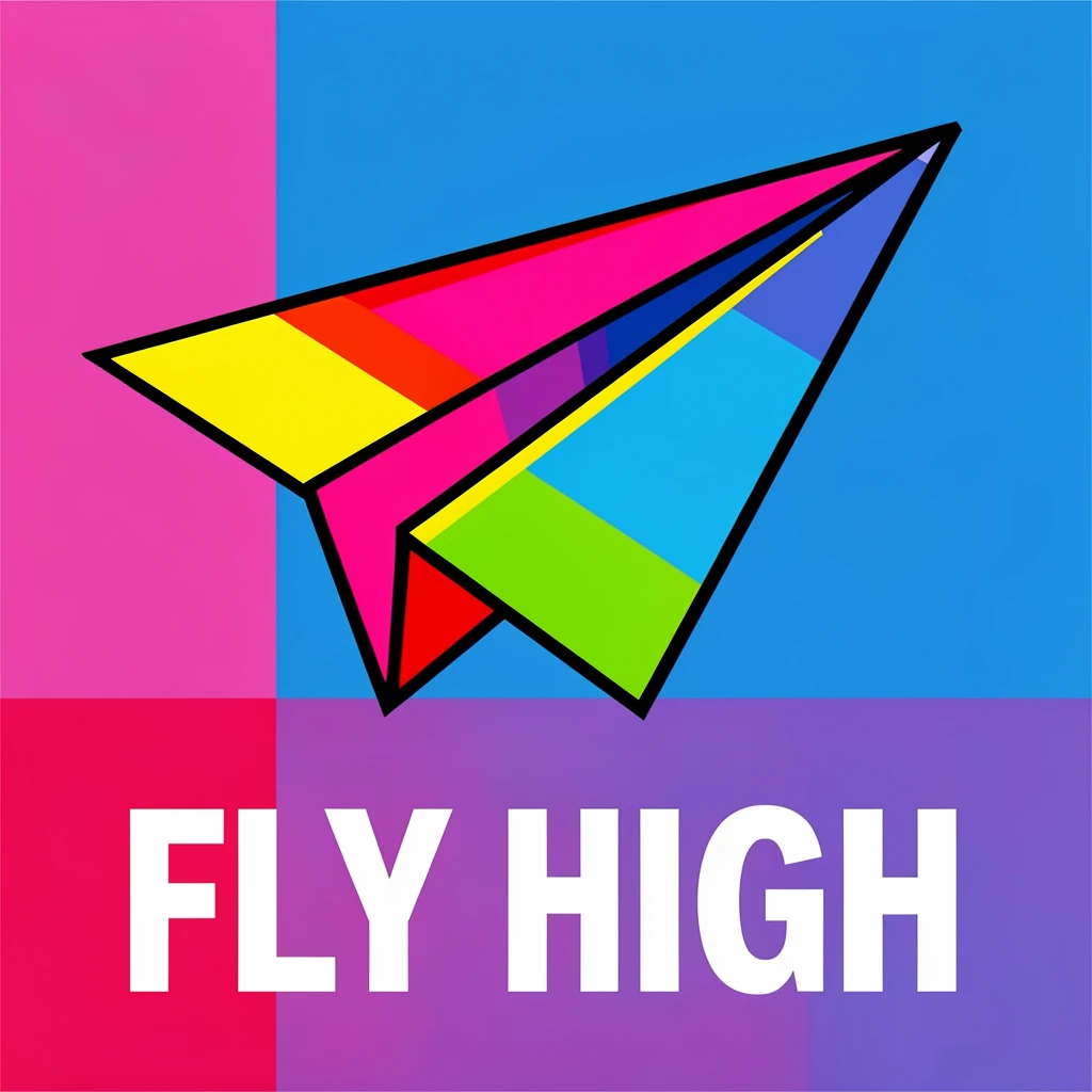 Classic paper airplane mid-flight