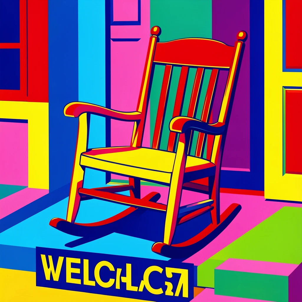 Vintage rocking chair on a front porch