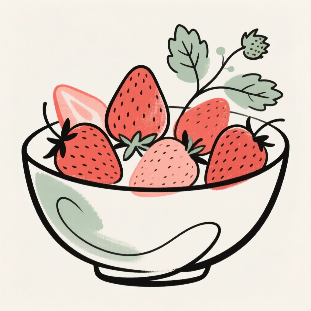 A bowl of fresh strawberries