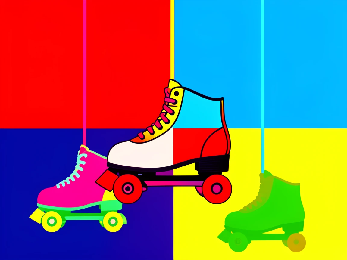 Vintage roller skate key on a string