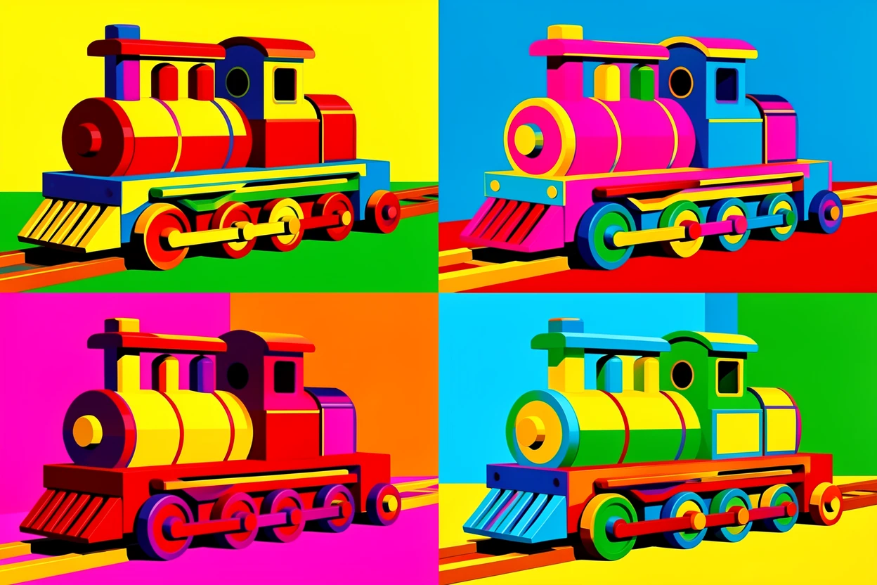 Classic wooden toy train set