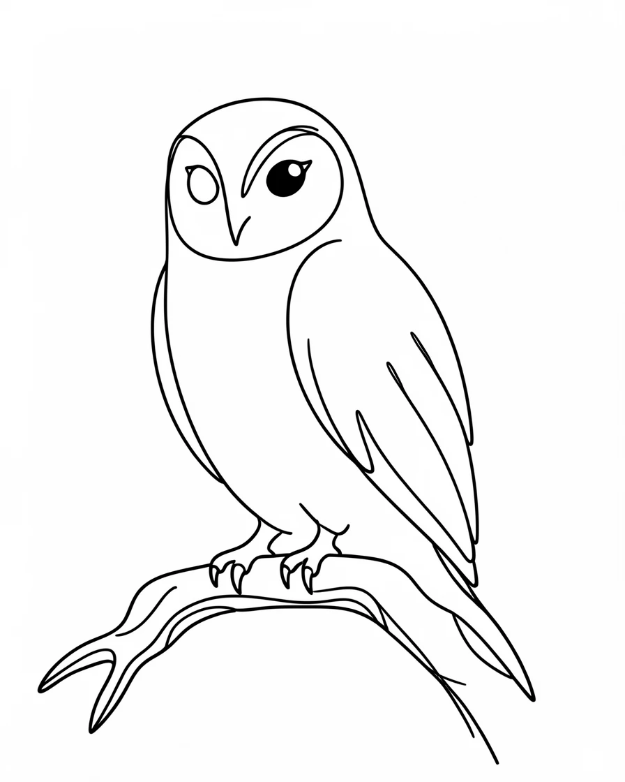 An owl perched silently on a branch in a moonlit forest