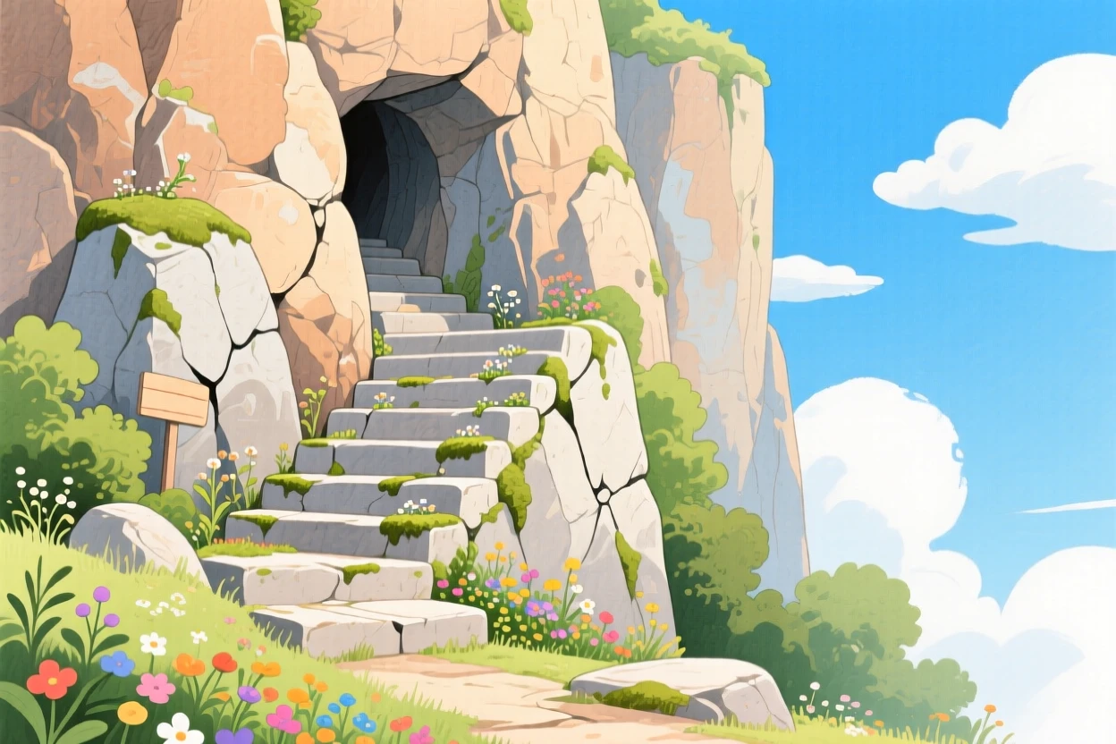 An awe-inspiring look at a hidden staircase carved into a cliffside.